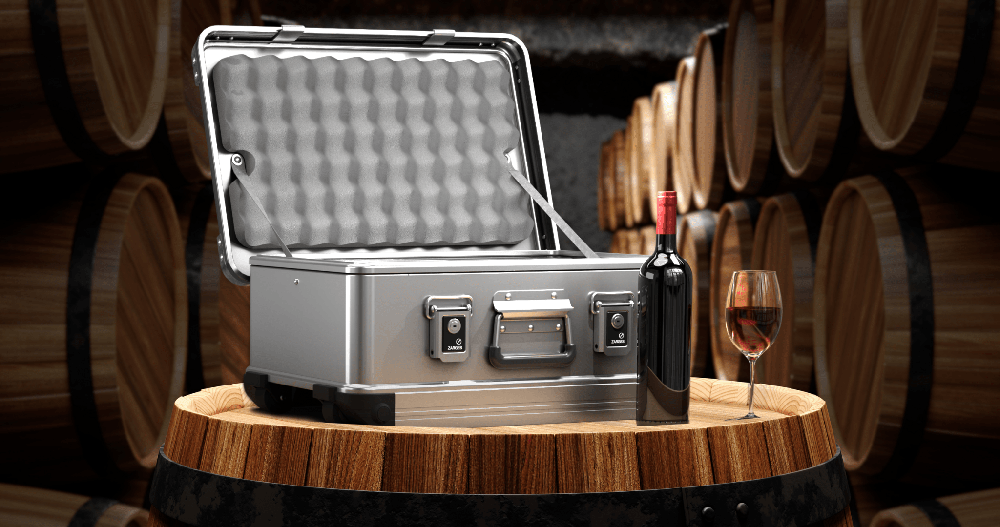 3 Bottle Wine Case - Zarges USA