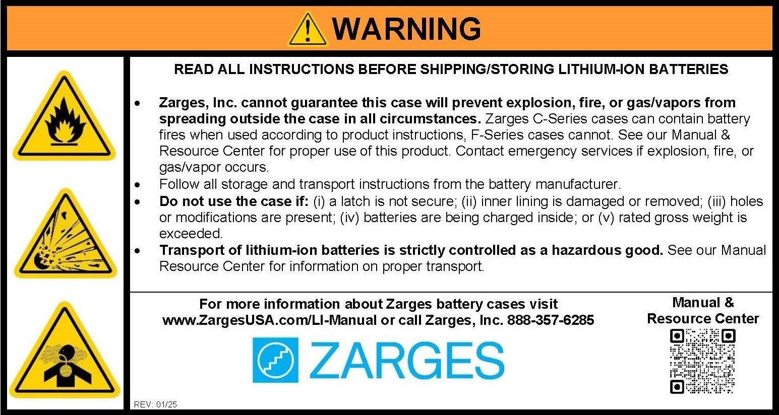 C - Series Battery Case - 40583 - Zarges USA