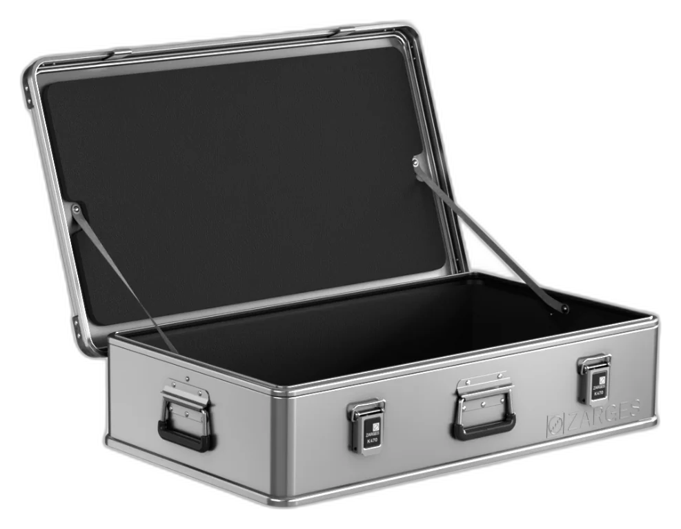 ZARGES K470-31015732 aluminum case with factory-installed foam liner