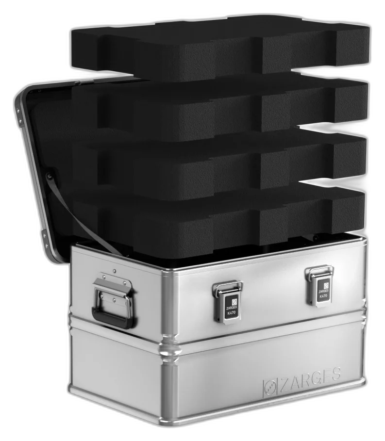 ZARGES K470-40678 aluminum case with foam fill