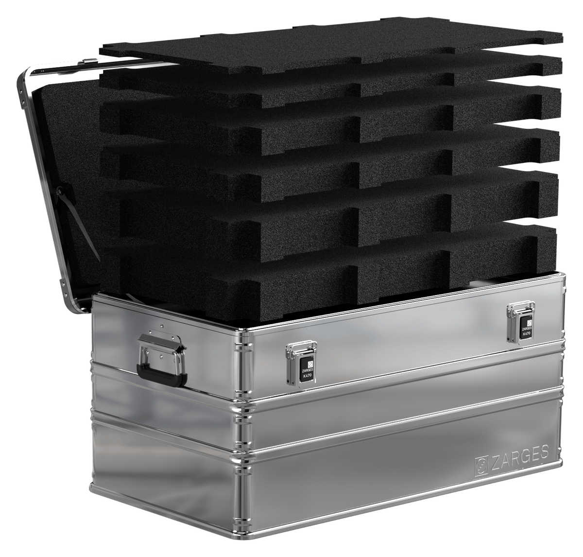 ZARGES K470-40845 aluminum case with foam fill