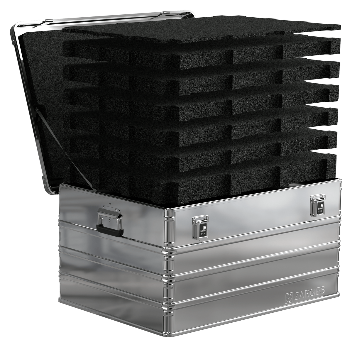 ZARGES K470-40846 aluminum case with foam fill
