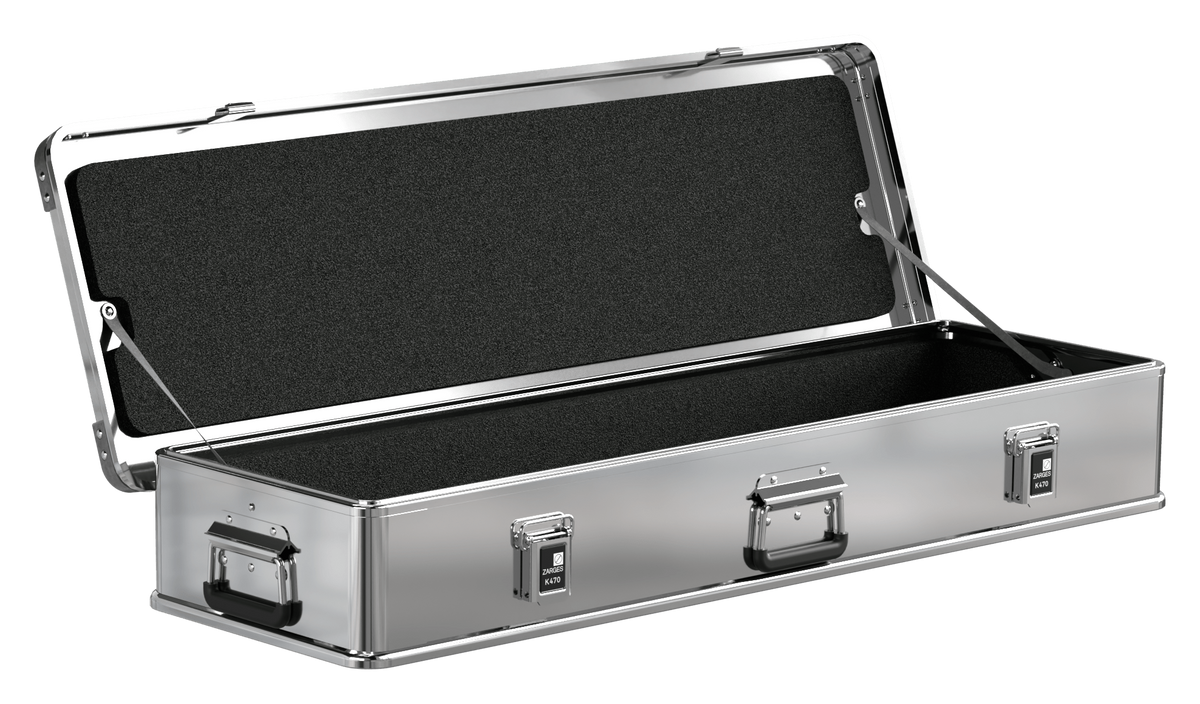ZARGES K470-40847 aluminum case with factory-installed foam liner