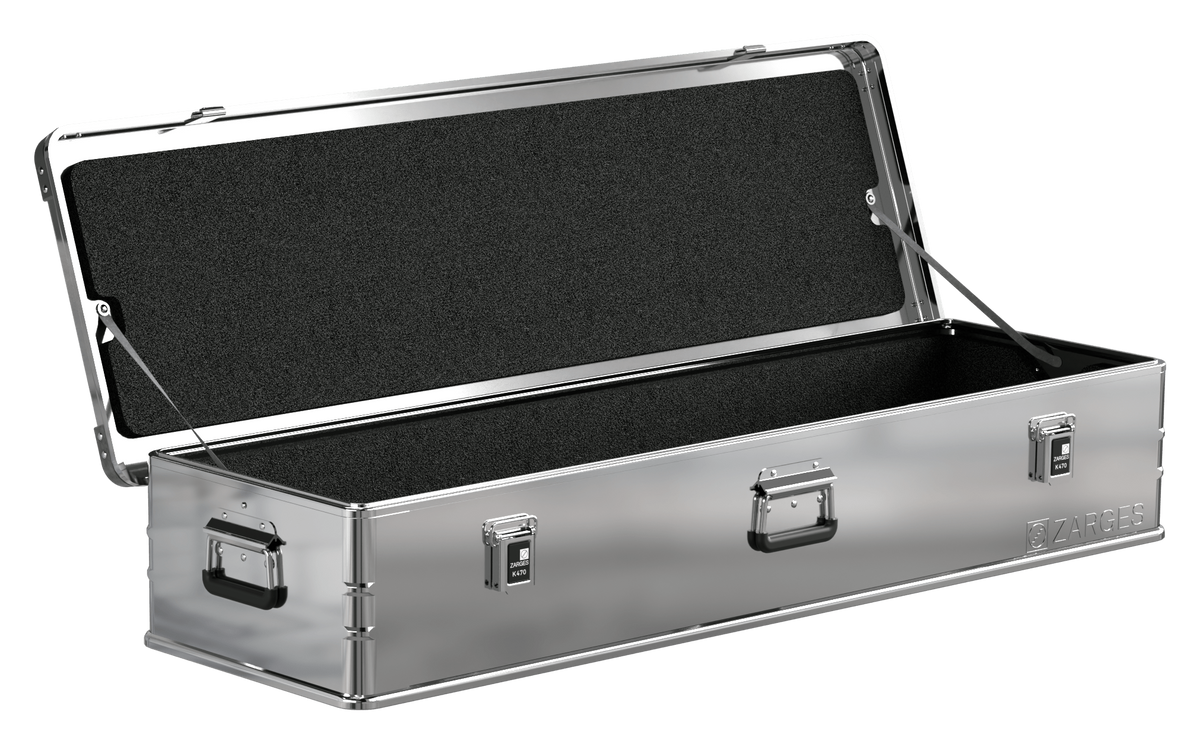 ZARGES K470-40848 aluminum case with factory-installed foam liner