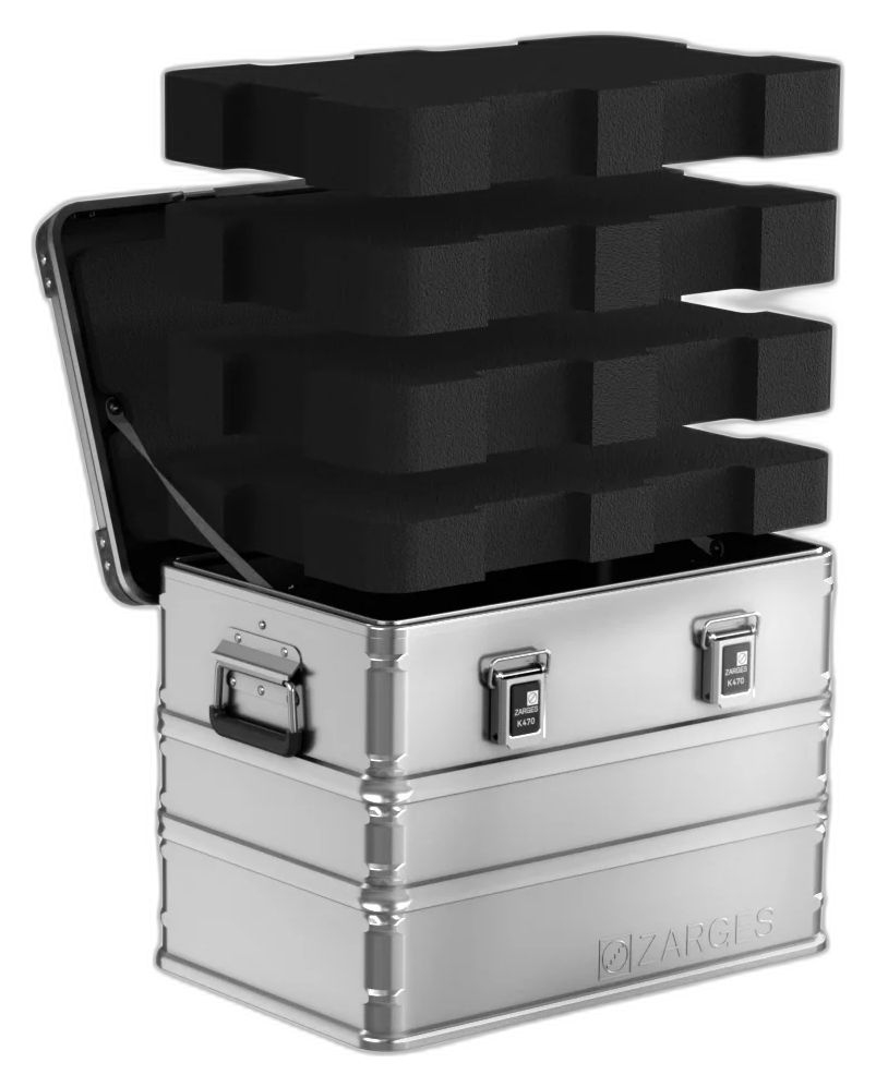 ZARGES K470-40564 aluminum case with foam fill