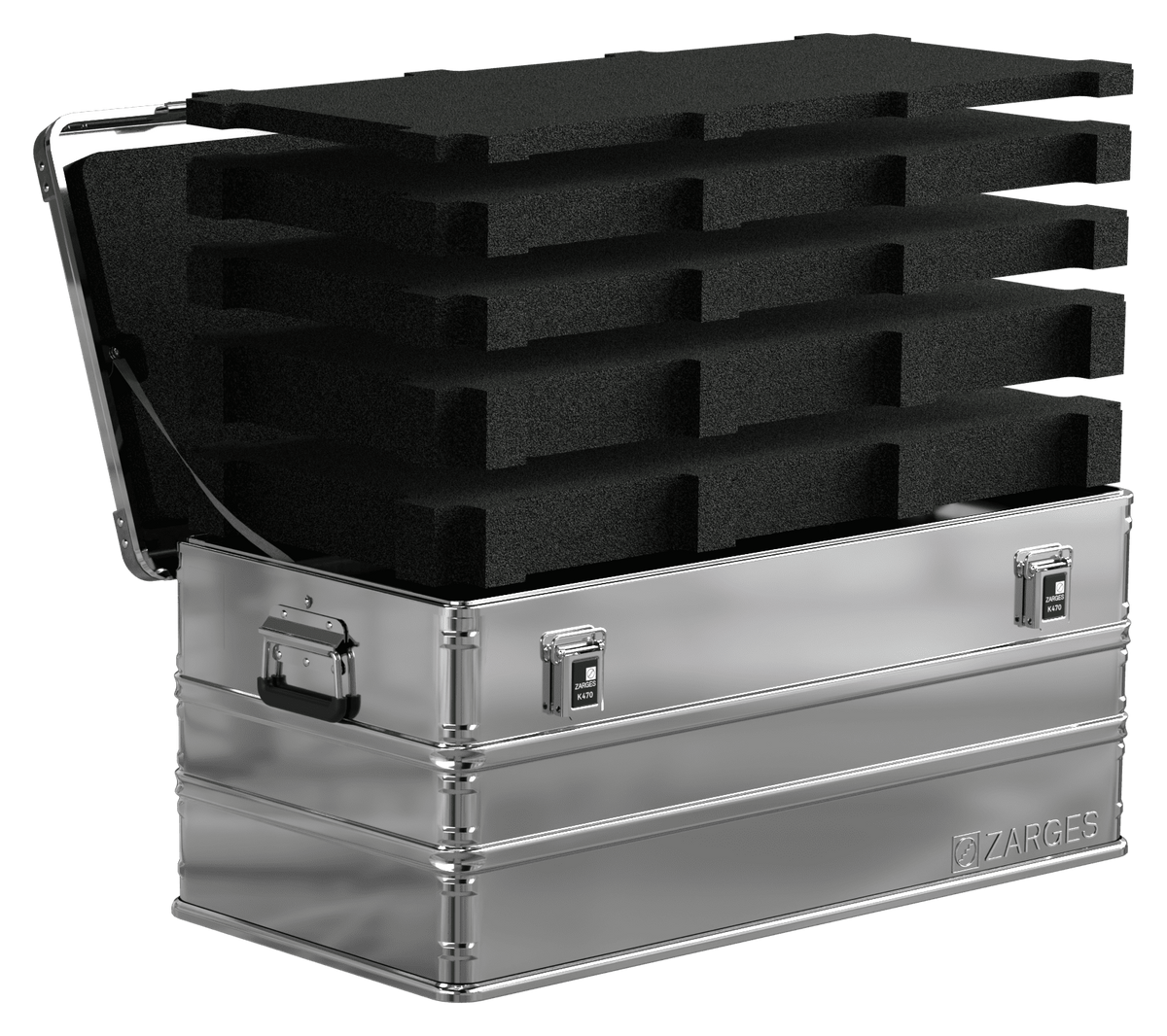 ZARGES K470-40567 aluminum case with foam fill