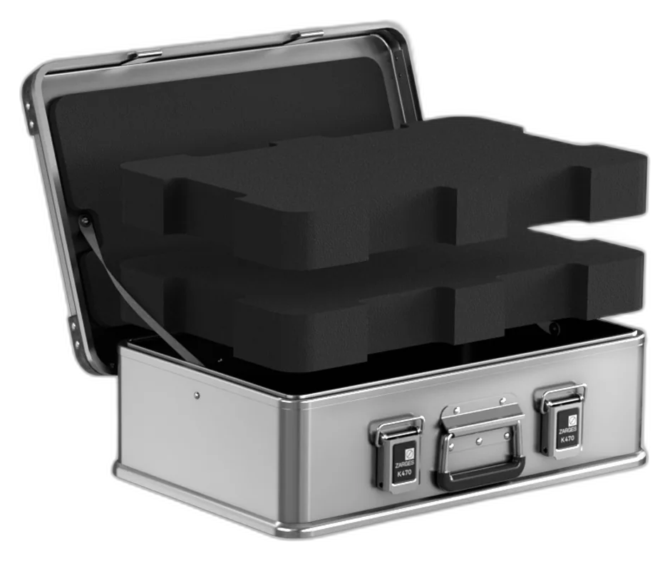 ZARGES K470-40810 aluminum case with foam fill