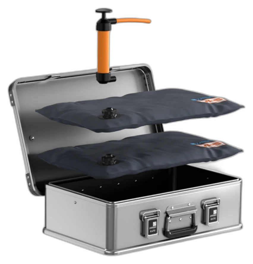 ZARGES K470-40810 aluminum case with KOR Technik VRS protection system