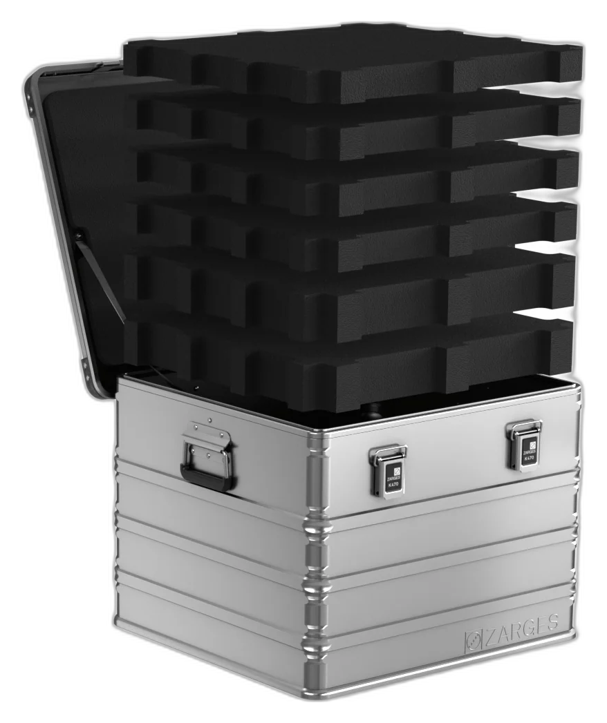 ZARGES K470-40839 aluminum case with foam fill