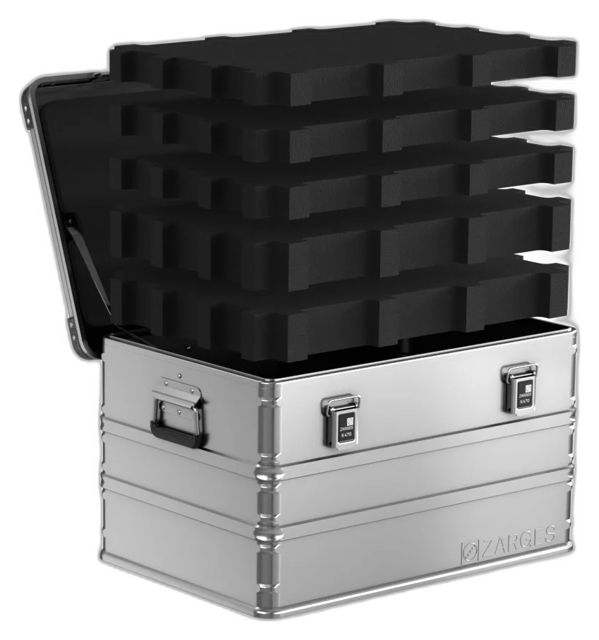 ZARGES K470-40841 aluminum case with foam fill