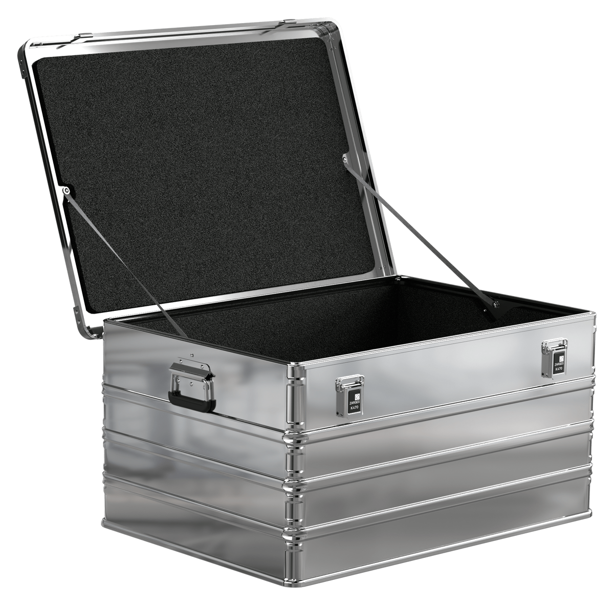ZARGES K470-40846 aluminum case with factory-installed foam liner