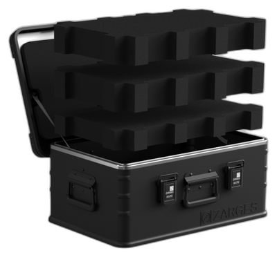 ZARGES K470-Matte Black-31013204 aluminum case with foam fill