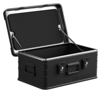 ZARGES K470-Matte Black-31013204 aluminum case with factory-installed foam liner