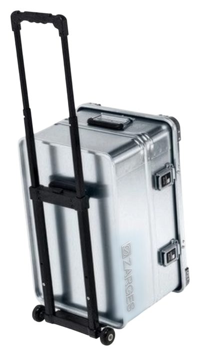 ZARGES trolley (40739) fitted to a case, transparent cutout
