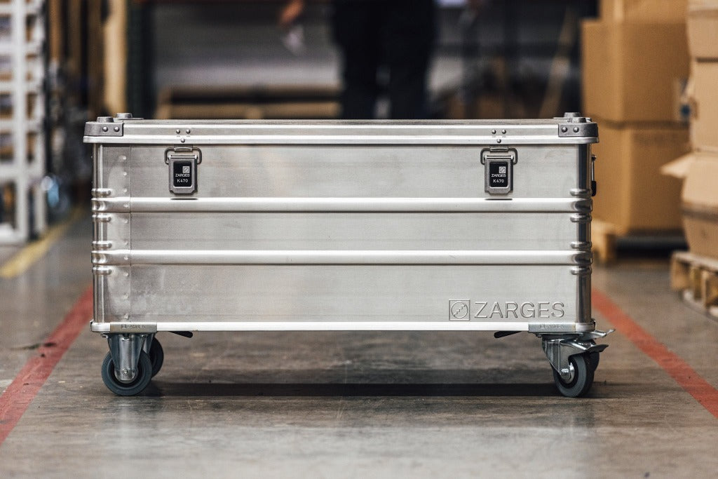 ZARGES container with clip-on casters